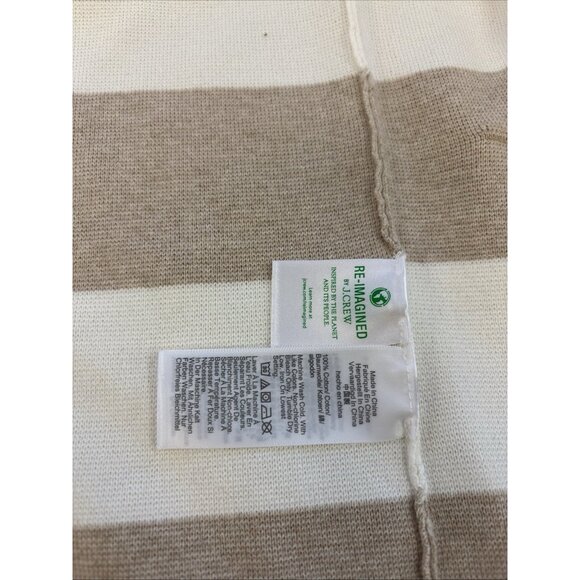 J. Crew Women's Beige And Ivory Collarless Open Cardigan With Pockets NWT MP - Picture 7 of 9